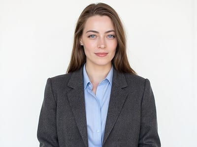 Gray Blazer & Blue Shirt