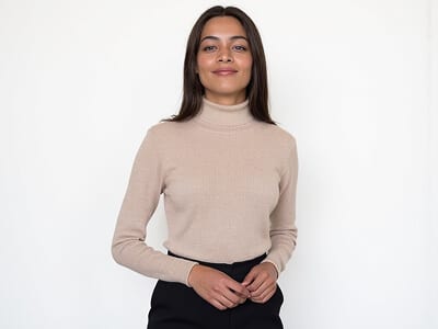 Beige Turtleneck