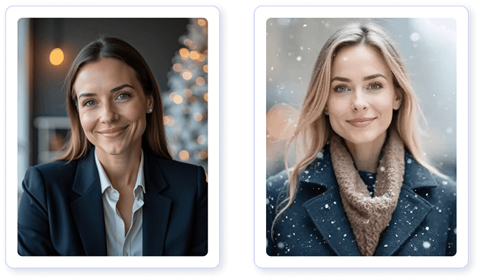 Fast AI Christmas photo generation