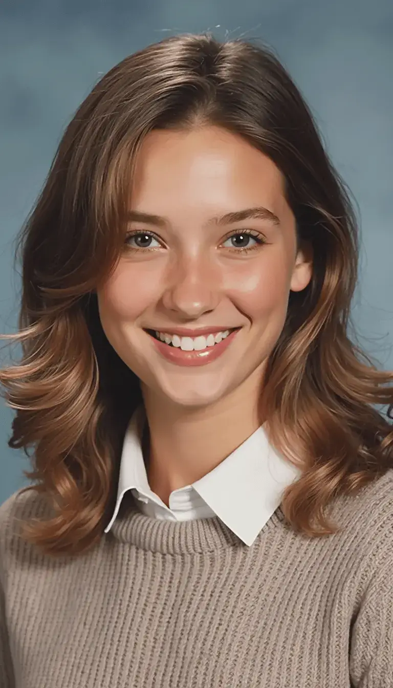 Professional yearbook-style headshot with soft lighting