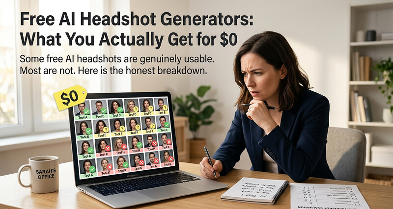 Free AI Headshot Generators: What You Actually Get for $0 (2026 Test)