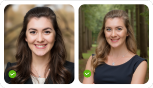 Generated Headshots From Training Images of Female
