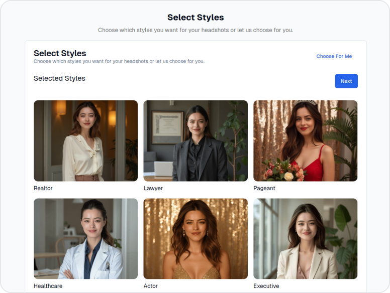 Choose background and outfits screenshot