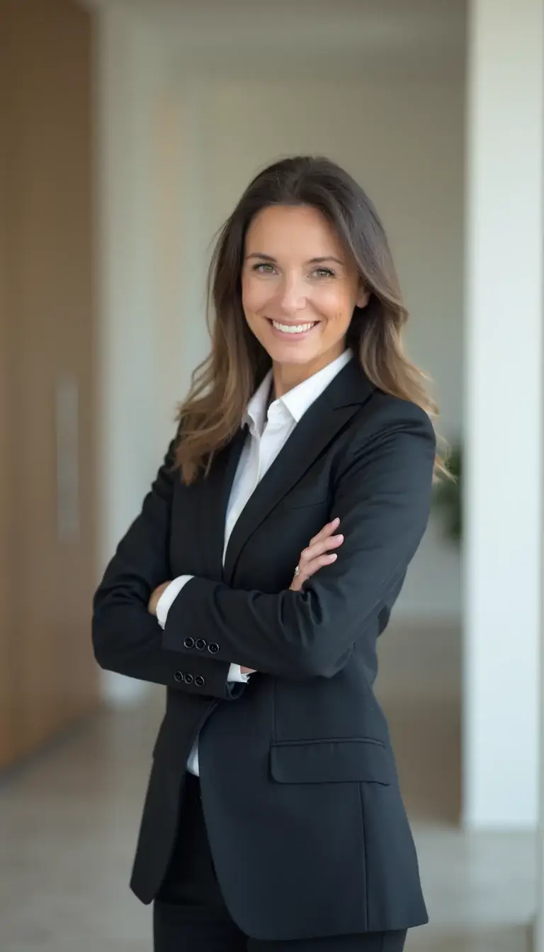 Real estate headshot showcasing confident and approachable look