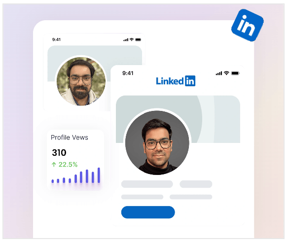 Preview how your AI headshot will appear on LinkedIn profile